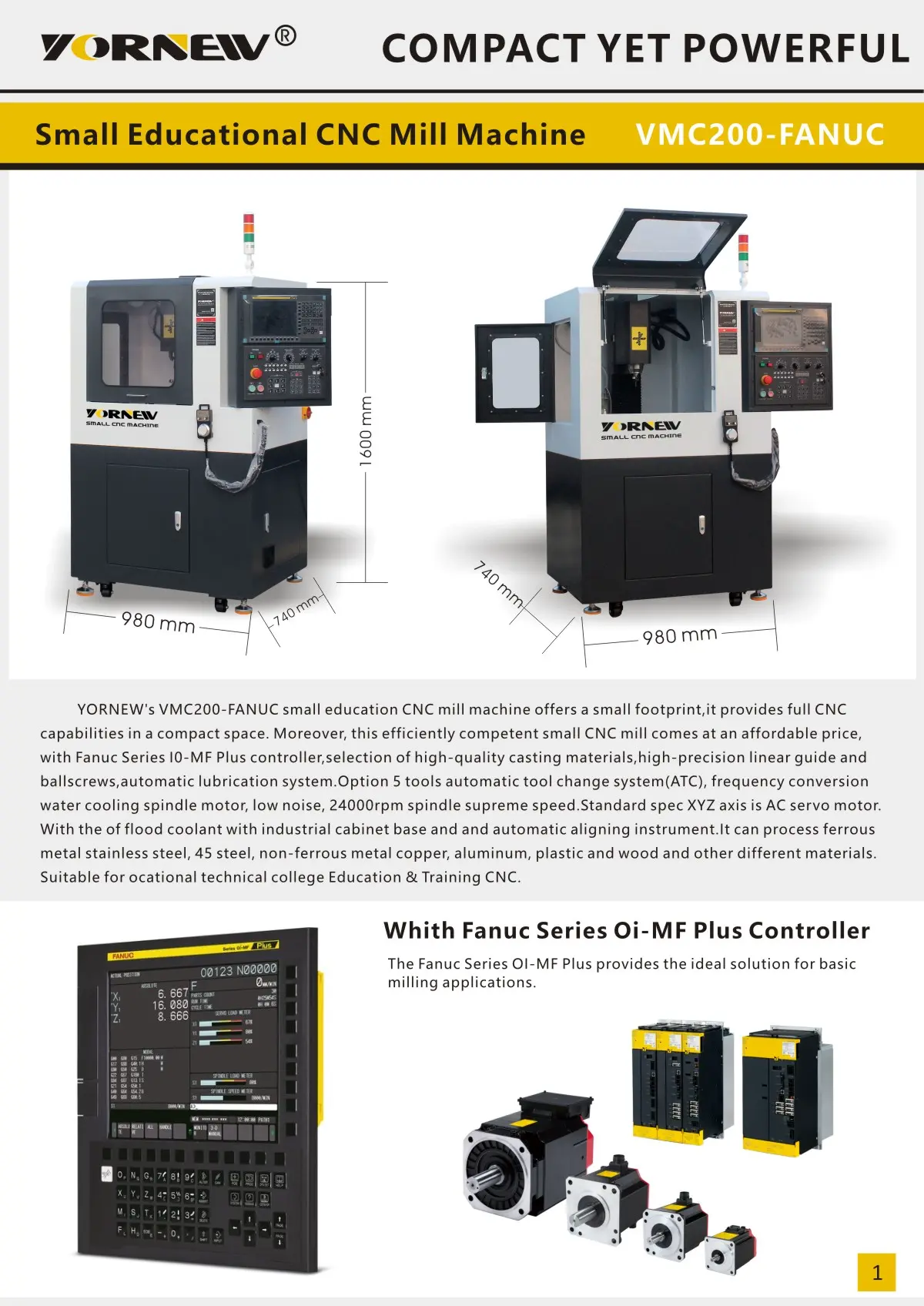 Small Educational CNC Mill Machine